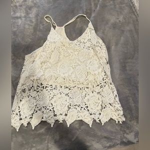 Fun summer lace racer back tank